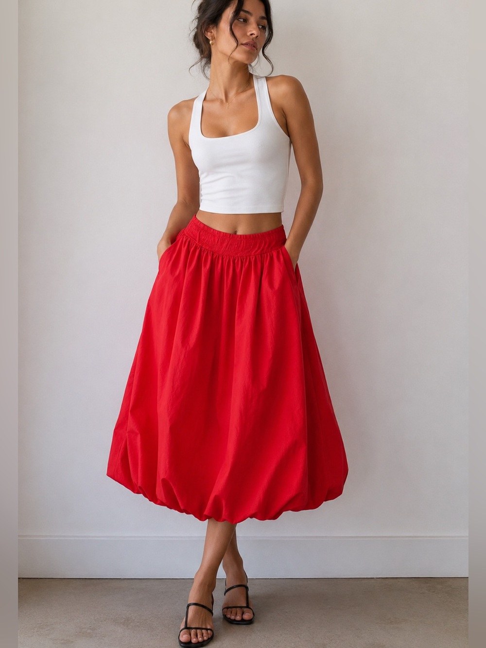 NIA Reina Midi Bubble Skirt